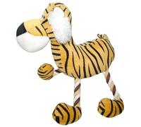 BargainsMania On Safari Rope Legs Dog Toy - Entertain Your Furry Friend With This Squeaky, Chewable, Safari Rope Legs Toy - Perfect For Rough Play (Tiger)