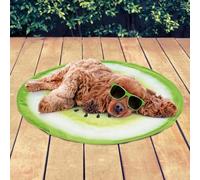 BargainsMania Pet Cooling Fruit Mat - Kiwi - The Mat Automatically Cools When Your Pet Sits On It, Helping To Keep Them Cool And Comfortable In Hot Weather.