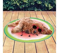BargainsMania Pet Cooling Fruit Mat - Watermelon - The Mat Automatically Cools When Your Pet Sits On It, Helping To Keep Them Cool And Comfortable In Hot Weather.