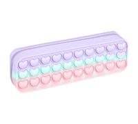 BargainsMania Popper Heart Pencil Case - Get Organised and Keep Your Pens and Pencils All in One Place with This Fabulous Popper Heart Pencil Case (Purple, Blue & Pink)