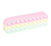 BargainsMania Popper Heart Pencil Case - Get Organised and Keep Your Pens and Pencils All in One Place with This Fabulous Popper Heart Pencil Case (Pink, Yellow & Green)