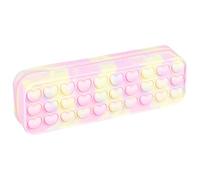 BargainsMania Popper Heart Pencil Case - Get Organised and Keep Your Pens and Pencils All in One Place with This Fabulous Popper Heart Pencil Case (Pink & Yellow)