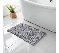 BargainsMania Retreat Knitted Bath Mat 50 X 80cm - Grey - Enhance Your Bathroom Decor With Retreat's Stunning Knitted Bath Mat - Plush With A Deep Pile For The Ultimate Underfoot Comfort
