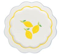 BargainsMania Scallop Platter - Lemon - This Scallop Platter Features A Unique Design and is Great for Serving Sides Or Desserts - Perfect for Dinner and Garden Parties