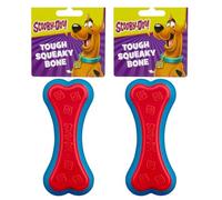 BargainsMania Scoby Doo Squeaky Bone - Red & Blue - Pack of 2 - Perfect For Chewing Chomping - The Squeaky Sounds Will Excite Your Dog!