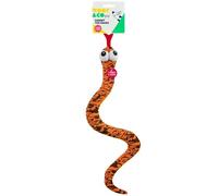 BargainsMania Sily Snakes Dog Toy - Orange - Watch Your Dog Play For Hours With This Fun Sily Snakes Dog Toy - The Crinkle And Squeak Will Keep Them Happy For Hours.