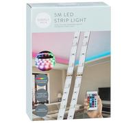 BargainsMania Simply Tech 5m LED Strip Lights - Versatile LED Strip Lights Offer A Discreet Lighting Solution for Modern Living -RGB Colour Changing Lights - Size: 5m (Approx.)