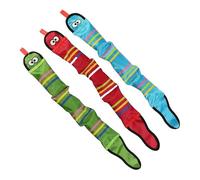 BargainsMania Snake Dog Toy Assorted - One Toy & Colour Selected At Random - 1x Snake Toy - No Stuffing - No Mess - Fun And Mess-free Enjoyment!