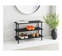 BargainsMania Spaceways 3 Tier Wooden Shoe Rack - Black - Keep Your Shoes Neatly Tidied Away With This Spaceways 3 Tier Wooden Shoe Rack.
