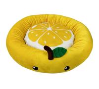 BargainsMania Summer Pet Bed - Lemon - As practical As It Is Pretty, This Pet Bed Is Extra Squishy And Will Brighten Up Any Space With Its Colourful, Charming Design - Dimensions: 55 x 55cm (Approx.)