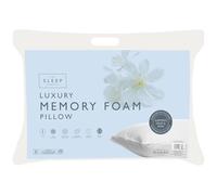 BargainsMania The Sleep Company Luxury Memory Foam Pillow - Enjoy A Blissful Night's Rest On This Comfy And Soft Luxury Foam Pillow - Non-allergenic With A Microfibre Cover For Extra Comfort