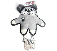 BargainsMania Tough Stuff Pet Toy - This Tough Stuff Pet Toy Is Made For Rough And Tough Play - Perfect For Playtime And Complete With A Squeaker (Black & White)