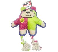 BargainsMania Tough Stuff Pet Toy - This Tough Stuff Pet Toy Is Made For Rough And Tough Play - Perfect For Playtime And Complete With A Squeaker (Pink & Green)