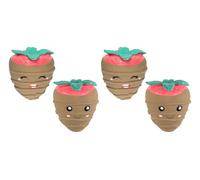 BargainsMania Valentine's Day Squeaky Dipped Strawberry Dog Toy - Assorted - Treat Them To A Toy With This Valentine's Day Squeaky Dipped Strawberry Dog Toy - Great For Stimulating Play And Fetch