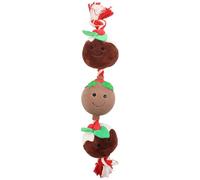 BargainsMania Winter Paws Christmas Food Rope Toy - Give Your Dog A Rope Toy And Let Them Have Endless Fun - A Great Festive Pet Toy (Pudding)