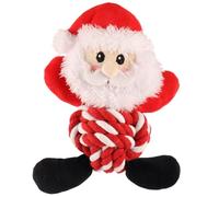 BargainsMania Winter Paws Festive Puppy Toy - Santa - Give Your Pup Something Fun To Play With This Christmas - This Gingerbread Man Dog Toy Is Cute And Durable
