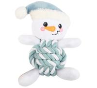 BargainsMania Winter Paws Festive Puppy Toy - Snowman - Give Your Pup Something Fun To Play With This Christmas - This Gingerbread Man Dog Toy Is Cute And Durable