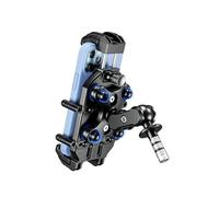 Barhbt Bicycle Phone Holder Motorcycle Fork Stem Phone Holder With Vibration Dampener & High-Speed Secure Lock Anti-Theft Cellphone Mount Cradle Motorcycle GPS Navigation Bracket