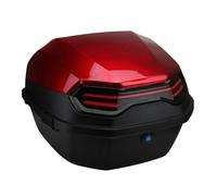 Barhbt Motorbike Saddle Bags Motorcycle Tail Box Scooter Boots Trunk Cool ABS+PP Solid Case for Full Helmet Storage Organizer Luggage Box Tail Box Back Motorcycle Tool Bag(Red)
