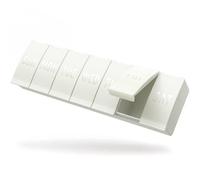 Barhon Large Weekly Pill Organizer, Big Vitamin Organizer Case for 7 Day, Travel Medicine Pill Box to Hold Various Supplements and Fish Oil, Beige