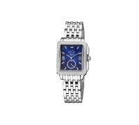 Bari Tortoise, Swiss Quartz Watch, Black MOP Dial, 316L Stainless Steel, and Sapphire Crystal GV2 Silver One Size