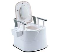 Bariatric Commode Chair 500 Lbs Extra Wide, Bedside Commode with Padded Seat and Back Stand Alone Bed Side Commode and over the Toilet Commode White gray