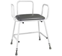 Bariatric Perching Stool with Arms - Adjustble Height - 254kg Weight Limit