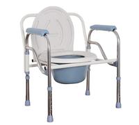 Bariatric Toilet Seat Commode Chair, Folding Bedside Commode Chair with Handles, Wide Adjustable Non-Slip Commode Chair for Adults Elderly Handicap