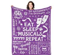 Bariceneth Theater Gifts Blanket 50" X 60", Musical Theater Gifts, Broadway Gifts, Theatre Gift for Women/Teen Girls/Kid, Gift for Theatre Lovers, Theatre Actors Throw