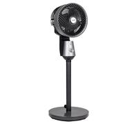 Baridi 10" Pedestal Fan with Manual Control, 3 speeds, 90° 3D Oscillation, Adjustable Height & Pivoting Fan Head, Grey - DH142