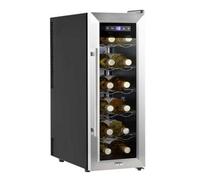Baridi 12 Bottle Wine Cooler With Digital Touch Screen Controls & Led Light, Stainless Steel - Dh74
