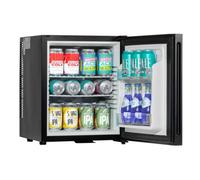 Baridi 25L Ultra Quiet Drinks & Wine Mini Cooler Fridge With Led Light, Black - Dh57