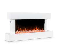 Baridi 46" Wall Mounting Electric Fireplace With Led Flame Effects, 1000W/2000W - Dh113