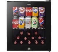 Baridi 46L Wine, Beer & Drinks Fridge Cooler, Thermostat, LED, Lock & Key, Low Energy