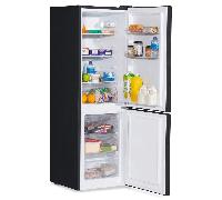 Baridi 47cm 70/30 Fridge Freezer with Adjustable Thermostat, 157L Capacity, Reversible Door, Low Frost, 3 Star Rating - Black - DH253