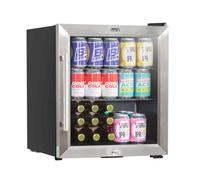 Dellonda Baridi Stainless Steel Mini Fridge, 50L Beer, Wine & Drinks Fridge, LED Light + Lock & Key