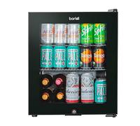 Baridi 50L Tabletop 3-10°C Beer & Drinks Mini Fridge with Light, Black & Glass - DH12A