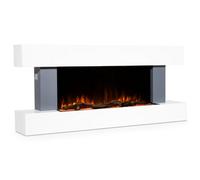 Baridi 52" Wall Mounting Electric Fireplace With Led Flame Effects, 1000W/2000W - Dh112