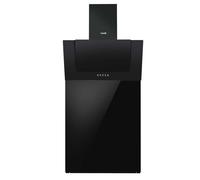 Baridi 60cm Angled Chimney Cooker Hood with Carbon Filters & Splashback, LED Lamp, Black - DH210