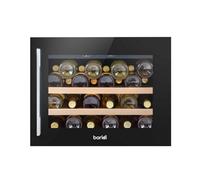Baridi 60Cm Built-In 28 Bottle Wine Cooler With Beech Wood Shelves, Black