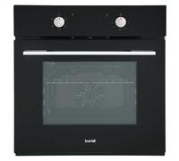 Baridi 60cm Built-In Five Function Fan Assisted, Single, Integrated Electric Oven, 55L Capacity, Black - DH124