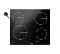 Baridi 60cm Built-In Induction Hob with 4 Cooking Zones, 2800W, Boost Function, 9 Power Levels, Touch Control, Timer, supplied with 13A Plug - DH177