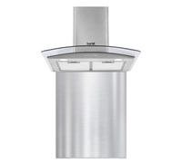 Baridi 60Cm Curved Glass Cooker Hood & Splashback, Stainless Steel - Dh208