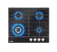 Baridi Gas Hob with 4 Cooking Zones 60cm - Black