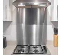 Baridi 60cm Stainless Steel Splashback, Backguard Wall Panel for Cooker Hoods, Extractor Fans, Range Hoods, Heat Resistant - Simple to Install - DH193