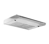 Baridi 60Cm Visor Cooker Hood Kitchen Extractor Fan For Undercabinets, Wall Mounting, Stainless Steel - Dh108