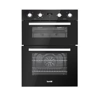 Baridi 72cm Built-Under Double Oven, 74L Capacity, Energy Rating A, 8 Shelf Positions, Black Glass - DH278