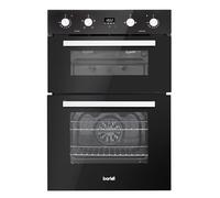 Baridi 90cm Built-In Double Oven, 88L Capacity, Energy Rating A, 8 Shelf Positions, Black Glass - DH279