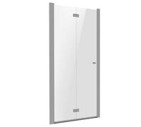Baridi Bi-Fold Shower Door 800 x 1850mm, 6mm Tempered Glass, Reversible Installation - Chrome - DH305