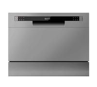Baridi Compact Tabletop Dishwasher 6 Place Settings, 6 Programmes - Silver
